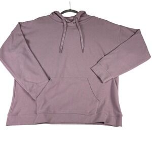 Marc New York Hoodie Women's Lilac XL Soft Ribbed Cozy Minimalist Loungewear EUC